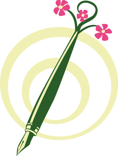 纪念原创钢笔与粉红色的花朵图片下载