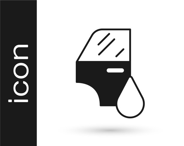 黑色汽车喷漆图标孤立在白色上图片下载