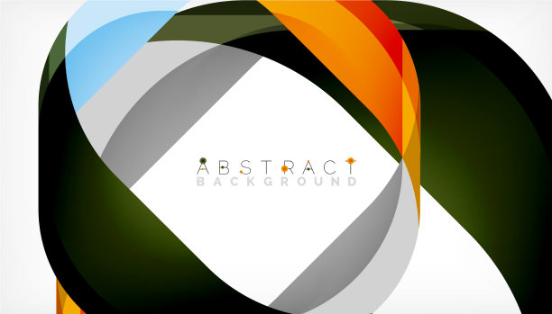 抽象的带有重叠波的正方形形状图片下载