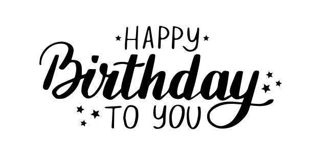 生日快乐手写贺卡。用于卡片或海报的手写字母图片下载