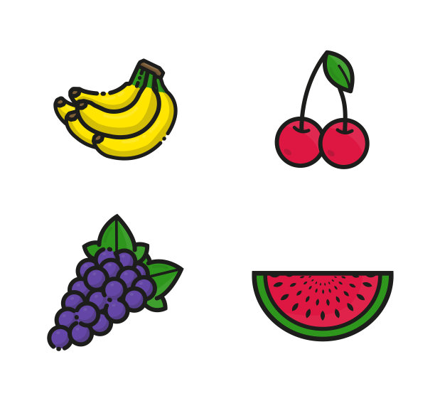 健康的水果图标图片下载