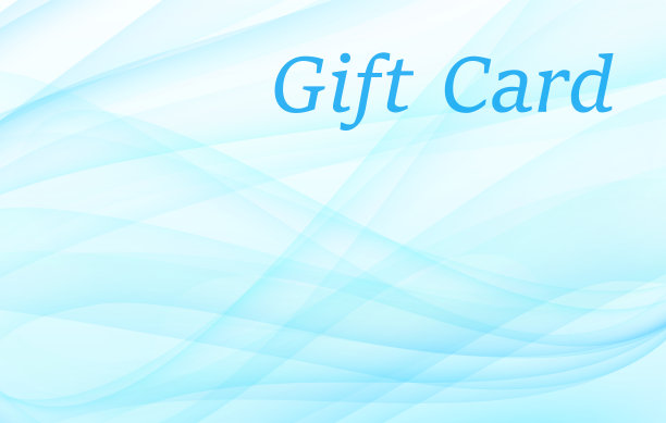 浅蓝色礼品卡设计与波浪图案。摘要向量背景。优雅的模板奖金券，凭证，证书，邀请，宣传材料。EPS10插图图片下载