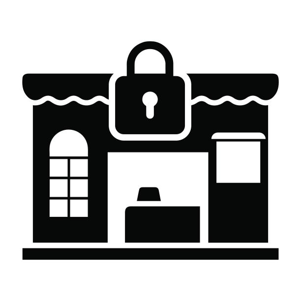 封锁，商店，市场，商店，避免，锁图标图片下载