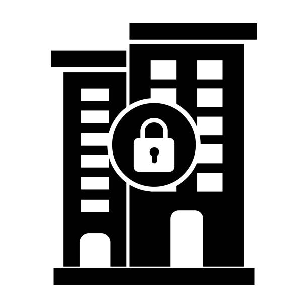 封锁期间的购物中心和办公楼，请勿靠近图片下载