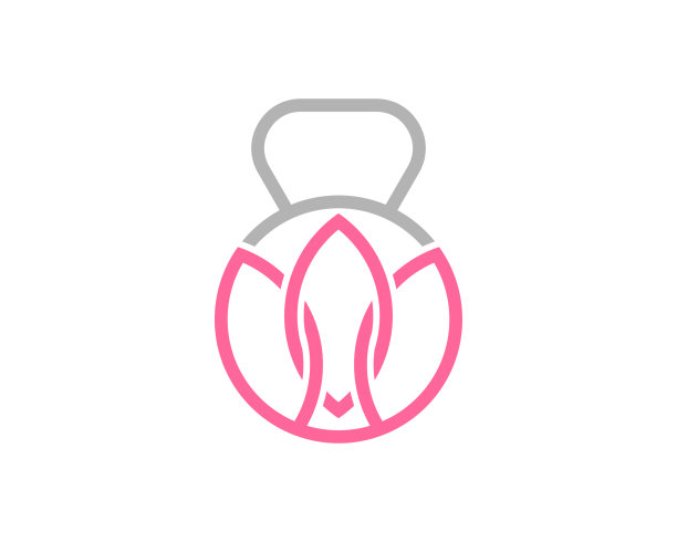 莲花与健身壶铃造型相结合图片下载