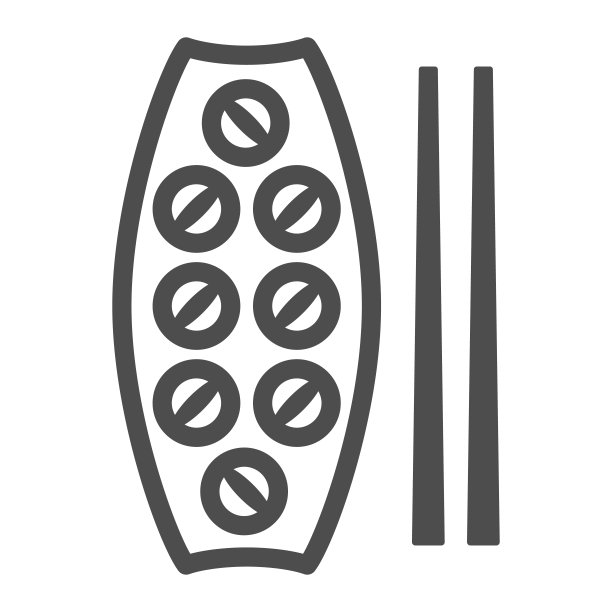 章鱼烧线图标，亚洲食物概念，日本章鱼球矢量标志上的白色背景，轮廓风格图标的移动概念和网页设计。矢量图形。图片下载