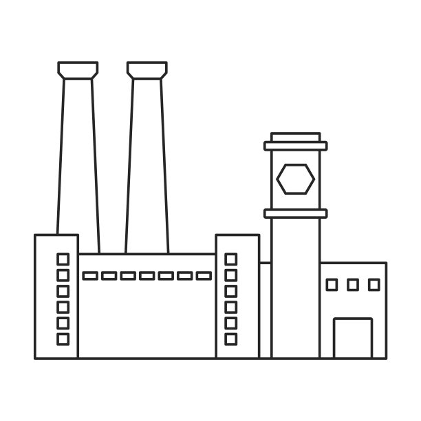工厂建筑图标轮廓图标图片下载