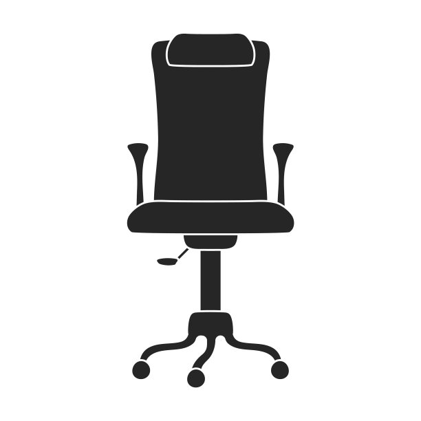 椅子办公室黑色图标图片下载