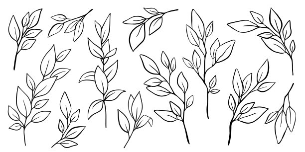 手绘集各种剪影图片下载