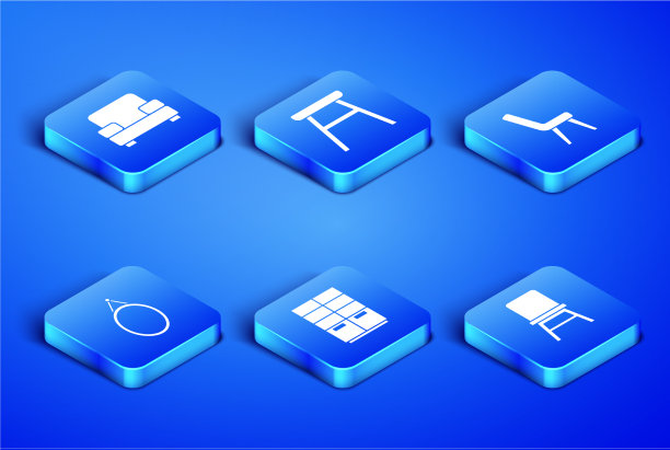 设置椅子，扶手椅，衣柜，镜子和图标图片下载