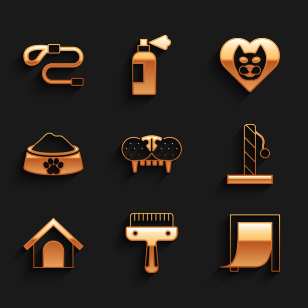 为狗狗和猫门设置猫牙毛刷图片下载