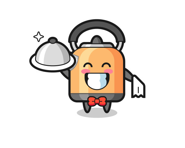 角色吉祥物水壶作为服务员图片下载