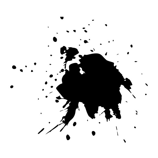 垃圾墨渍有条纹，飞溅，斑点，点，条纹。抽象的点。泼洒的颜料，罗夏测验用的水彩画。图片下载