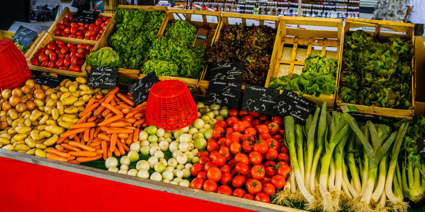 法国普罗旺斯市的蔬菜市场上图片下载