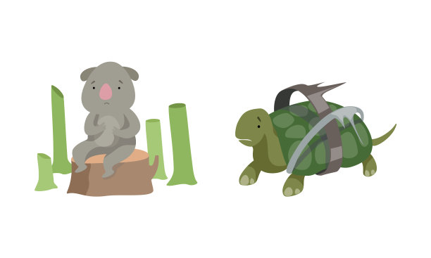 动物遭受污染的自然环境和图片下载