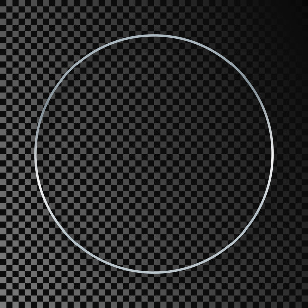 银色发光圆形框架与阴影图片下载