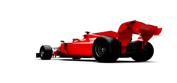 通用赛车(赛车)原型，逼真的渲染，隔离在白色上图片下载