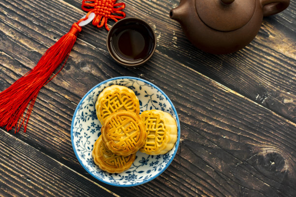 中国中秋节食品月饼图片下载