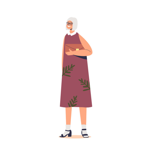 老年退休妇女白发苍苍的老祖母图片下载