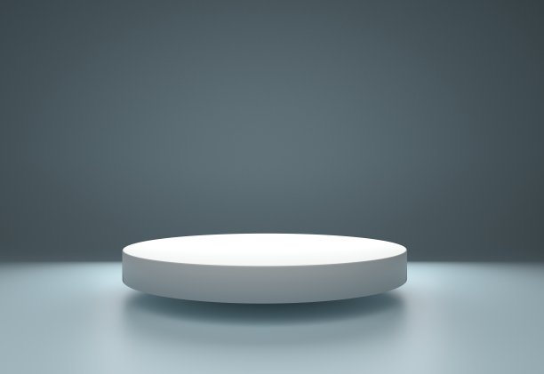 绿色背景的圆形讲台或基座图片下载