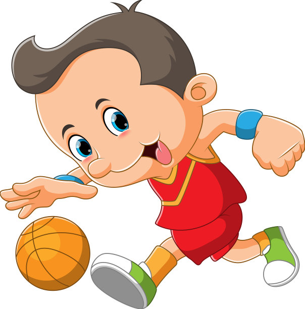 男孩正在玩和运球图片下载