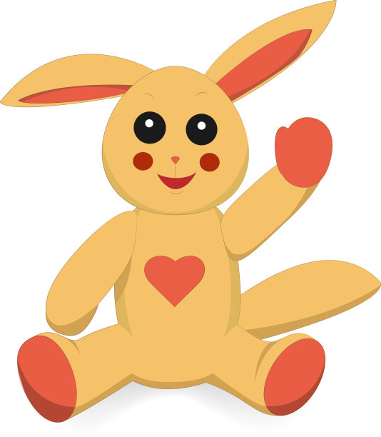 可爱的橙色毛绒玩具图片下载