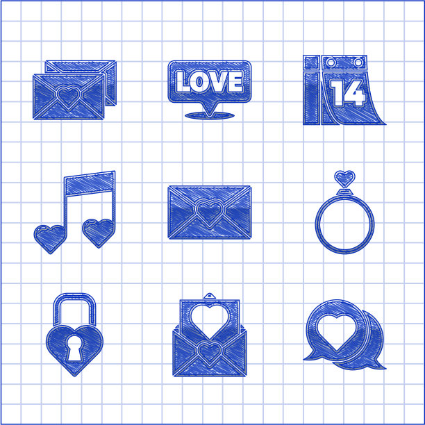 用信封装上情人节的祝词图片下载