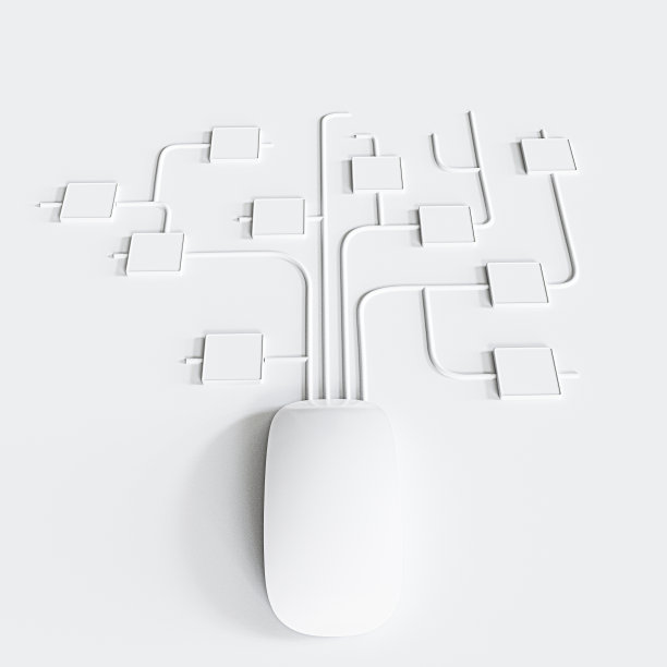 计算机鼠标隔离在白色背景上图片下载