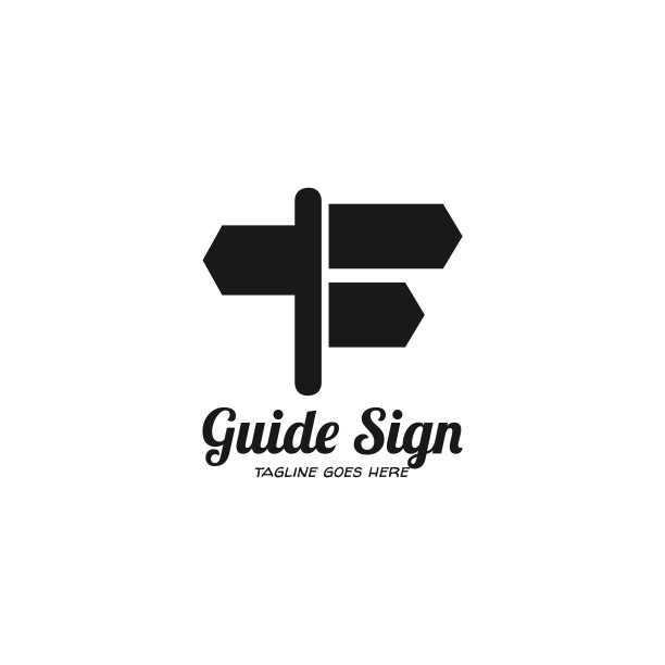 道路标志引导标志模板图片下载
