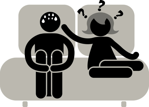 男人和女人的剪影图片下载