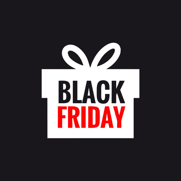 黑色星期五促销横幅白纸框礼物图片下载