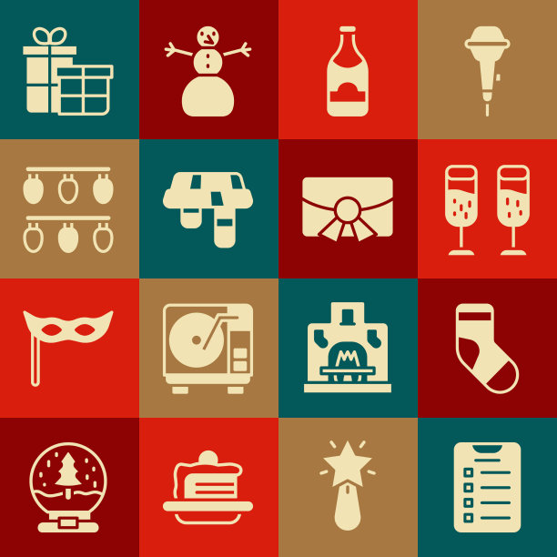 制定新年目标清单，圣诞袜玻璃杯图片下载