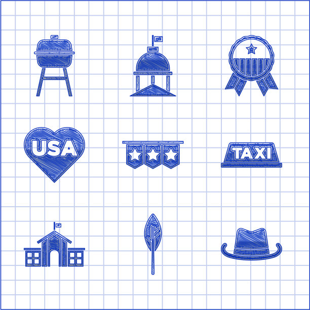 用旗帜和印第安羽毛装饰狂欢节花环图片下载