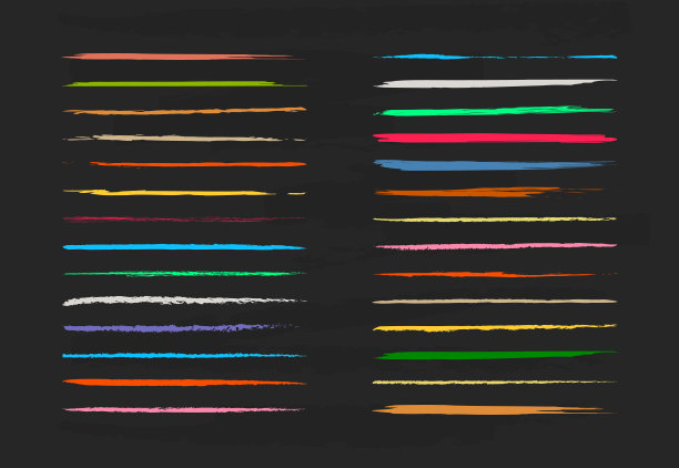 粉笔擦。粉笔线在黑板上。彩色细粉笔刷，涂鸦和油漆。粉彩质地适合学校，大学和教育。黑板上的垃圾画。条纹的设计。向量图片下载