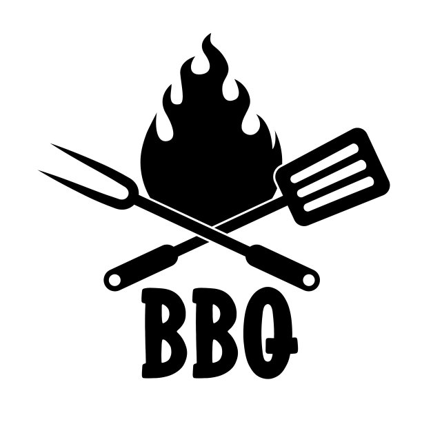 BBQ -标签标签标志的烧烤元素图片下载