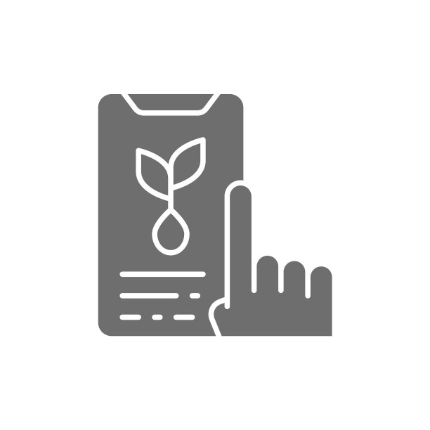 网上商店与植物收获销售灰色图标图片下载