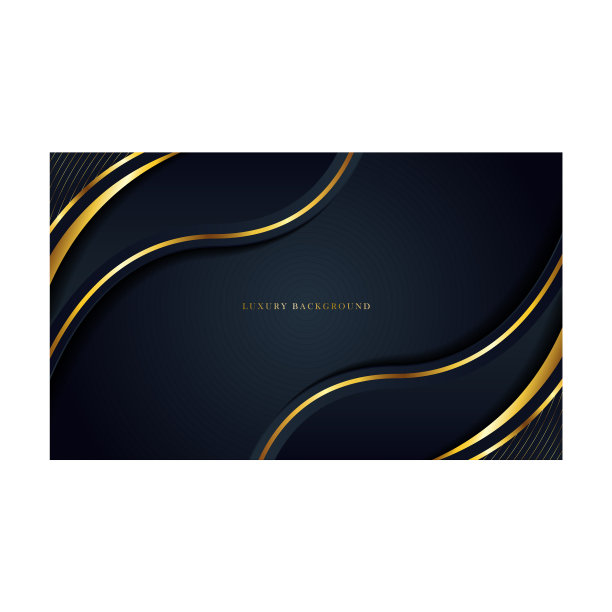 奢华的深蓝色底色配以金色图片下载