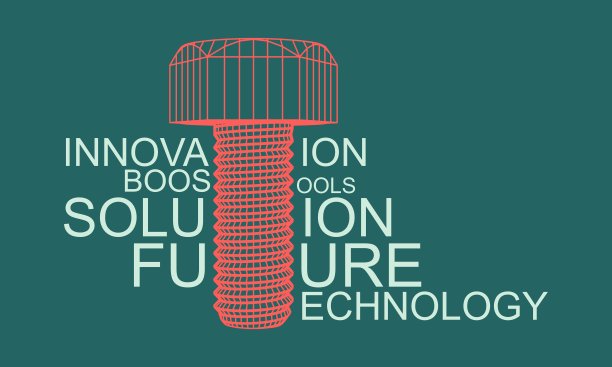 抽象剪影的螺栓与文字云图片下载