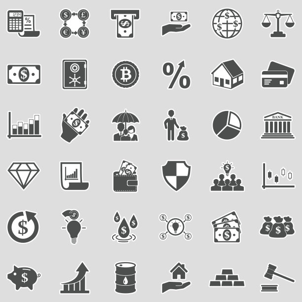 投资的图标。贴纸设计。矢量插图。图片下载