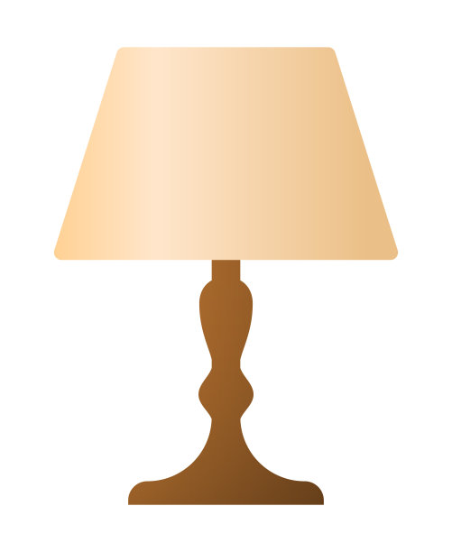 台灯孤立矢量插图。图片下载