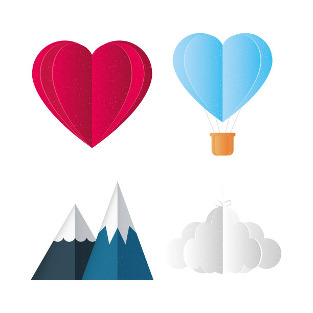 爱情图标集矢量设计图片下载