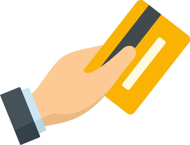 信用卡在线贷款图标扁平孤立图片下载