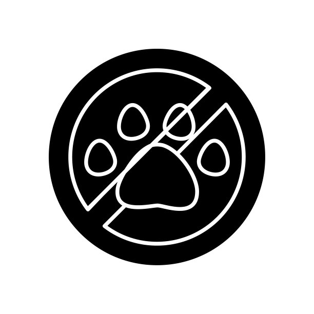 远离动物黑色标志图标图片下载