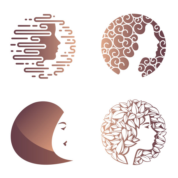 为美容沙龙，美发沙龙，化妆品的向量设计模板集图片下载