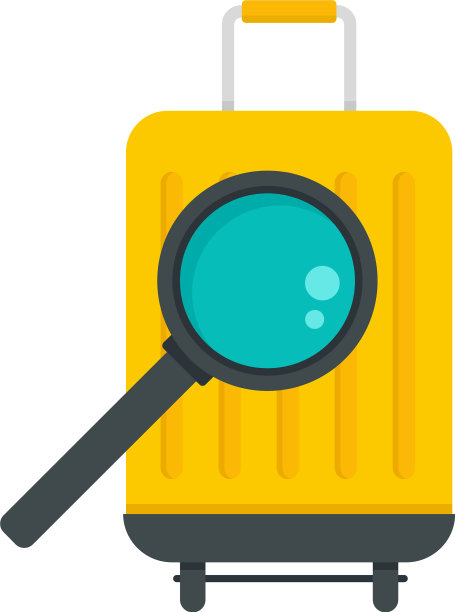 旅行袋控制图标扁平孤立图片下载
