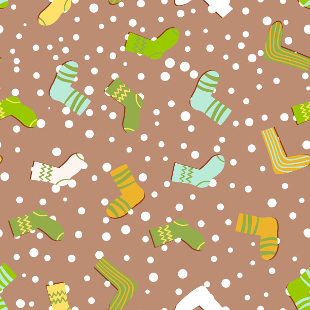 无缝图案与现代彩色袜子。涂鸦风格的时尚配件。各种棉脚布。卡通袜子为网和印刷，为邀请，卡片，织物，纺织。矢量图图片下载