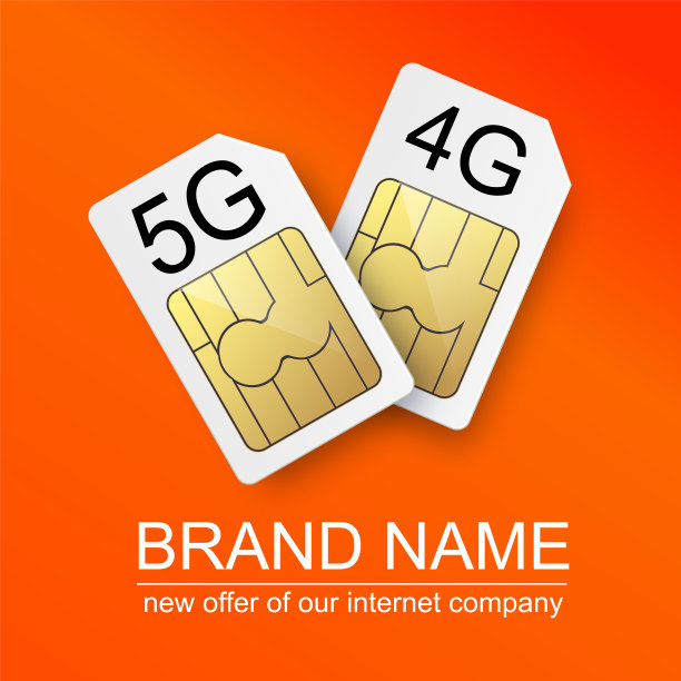互联网公司的广告海报，提供使用sim卡方式安装4G 5G互联网连接图片下载