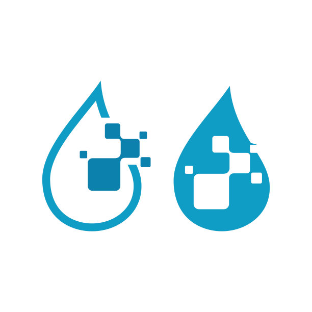 水滴技术矢量模板图片下载