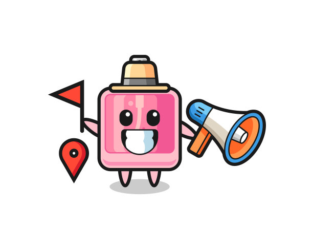 人物卡通香水为导游图片下载