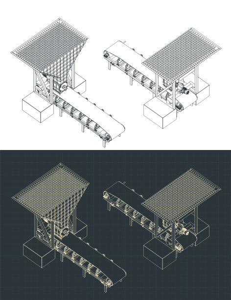 旋转给料机等距蓝图图片下载